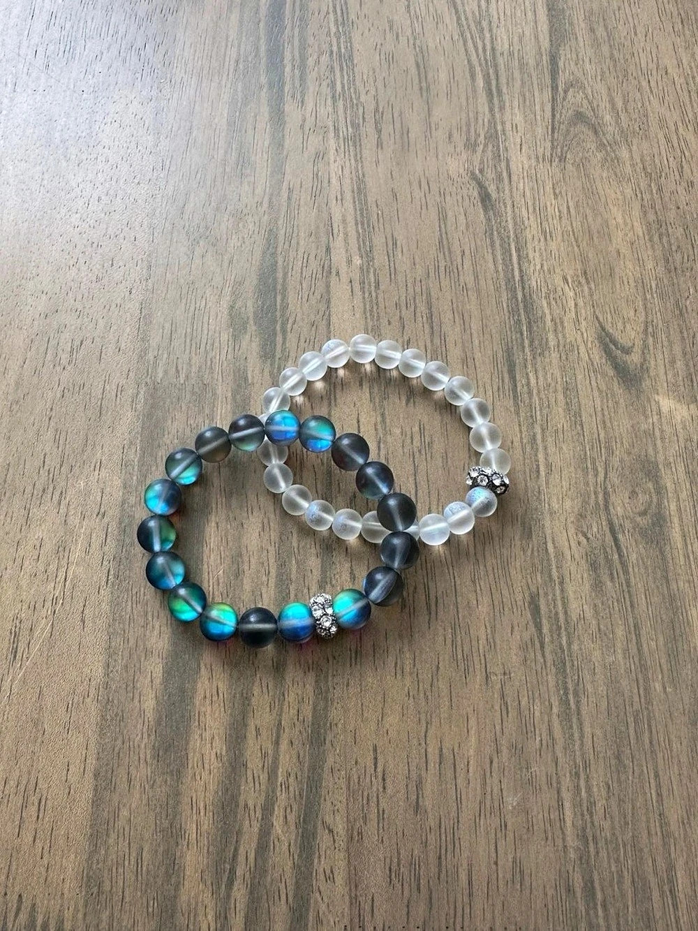 Blue & Black Beaded Bracelet Set